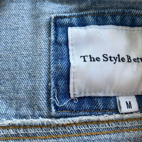 The Style Between Us -Distressed graphic Jean Denim Jacket Punk Y2K fashion - Picture 5 of 12